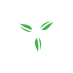 Triple Leaf recycle logo design