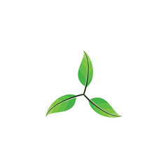Triple Leaf recycle logo design