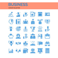 Business Icons Set. UI Pixel Perfect Well-crafted Vector Thin Line Icons. The illustrations are a vector.