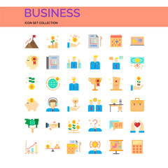 Business Icons Set. UI Pixel Perfect Well-crafted Vector Thin Line Icons. The illustrations are a vector.