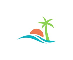 Summer beach logo