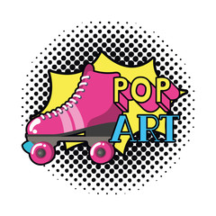 roller skates pop art icon