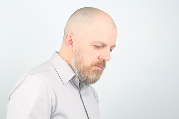 Obraz premium portrait of a bearded man on a light background