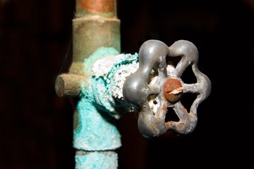 Plumbing Valve Close up Landscape