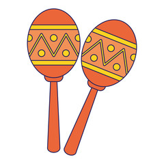 maracas music instrument latin symbol