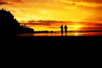 sunset on the beach - 250562593