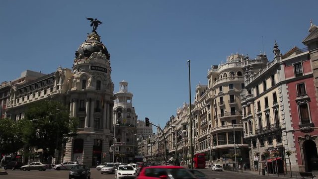 WS Traffic on Gran Via / Madrid, Spain