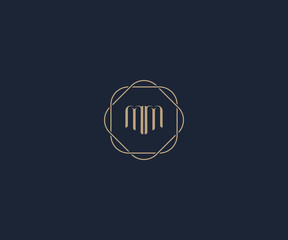 luxury initial letter MM logo design template