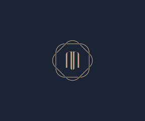 luxury initial letter NN logo design template