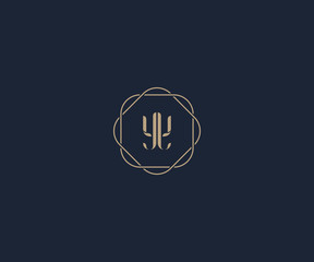 luxury initial letter YY logo design template