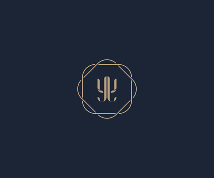 luxury initial letter YY logo design template