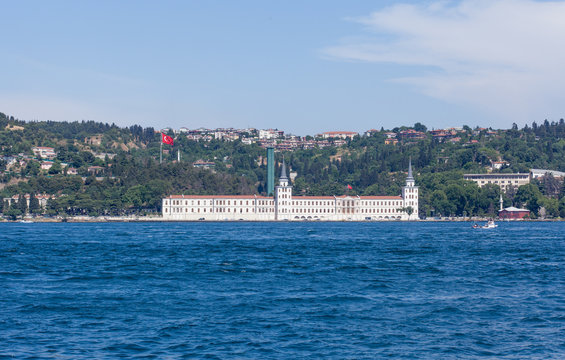 buildings and palaces on the side of besphore in Istanbul in turkey