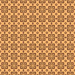 Geometric Pattern With Hand-Drawing Ornament. Vector Super Illustration. For Fabric, Textile. Brown color