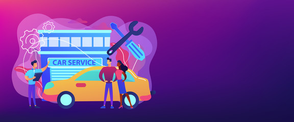 Car service concept banner header.