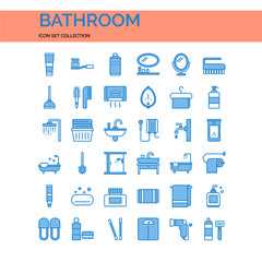 Bathroom Icons Set. UI Pixel Perfect Well-crafted Vector Thin Line Icons. The illustrations are a vector.
