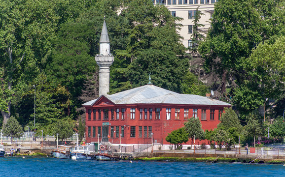 buildings and palaces on the side of besphore in Istanbul in turkey