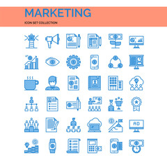 Marketing Icons Set. UI Pixel Perfect Well-crafted Vector Thin Line Icons. The illustrations are a vector.