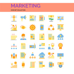 Marketing Icons Set. UI Pixel Perfect Well-crafted Vector Thin Line Icons. The illustrations are a vector.