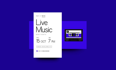 Live Music Ticket Booking App Interface Design 