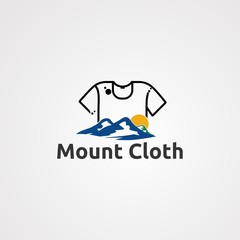 mount cloth logo vector,icon, element, and template for company