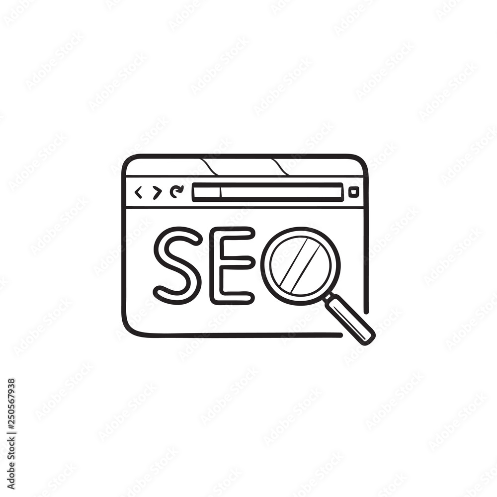 Canvas Prints search engine optimization web page hand drawn outline doodle icon