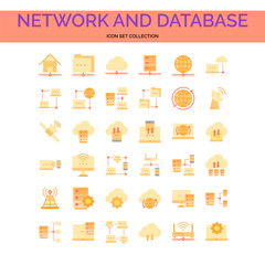Network and Database Icons Set. UI Pixel Perfect Well-crafted Vector Thin Line Icons. The illustrations are a vector.