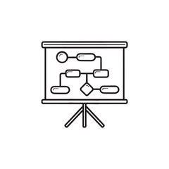 Workflow and planning hand drawn outline doodle icon