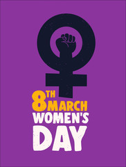 International Womens Day 8th march feminist poster