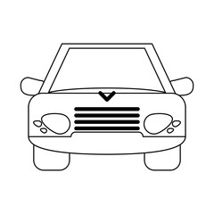 Car vehicle frontview symbol black and white