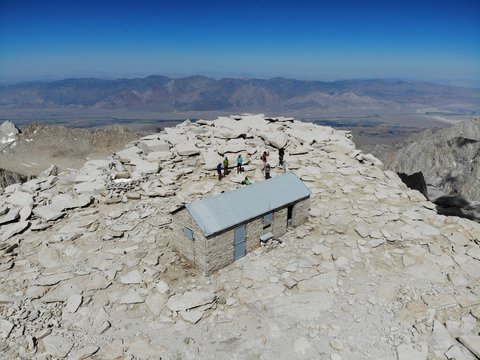 Shelter at the highest mountain of the lower 48 states of america, usa, Mount Whitney