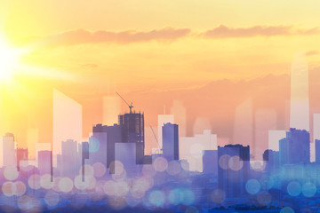 Building construction dreams of the future highrises and city skyscrapers.