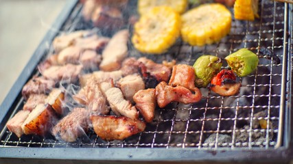 meat on the grill