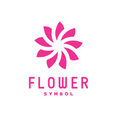 Beauty Circle Flower Logo Vector Graphic Design