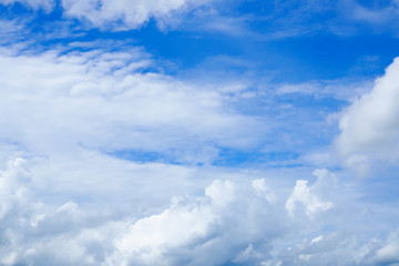 White cloud in blue sky nature for background