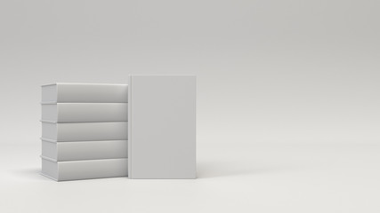 Mockup of blank vertical book