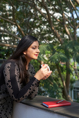 Fototapeta premium Woman planning her day