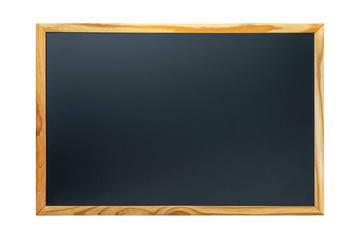 Wooden blackboard isolated on white background.