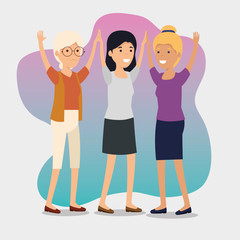 girls friends community together cooperation