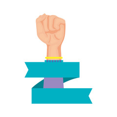 hand in fight signal isolated icon