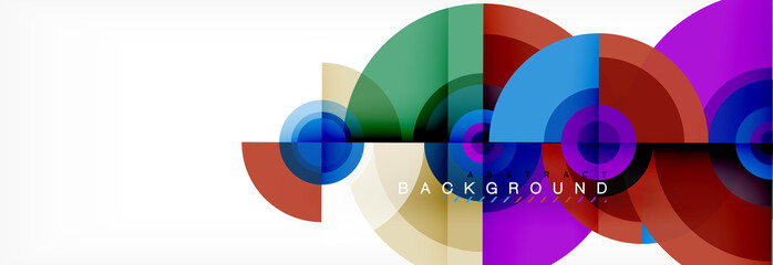 Fototapeta premium Geometrycznego okręgu abstrakcjonistyczny tło, kreatywnie geometryczna tapeta.