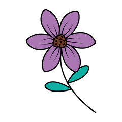 Fototapeta premium beautiful flower decorative icon