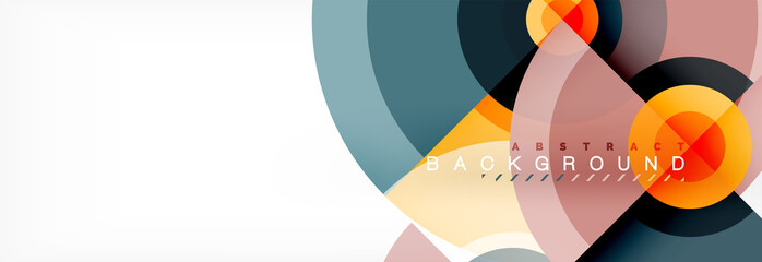 Obraz premium Circle geometric composition abstract background design, cover, template, brochure, flyer.