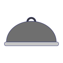 Food dish dome symbol blue lines