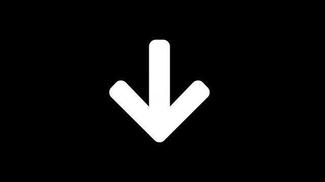 From the Glitch effect arises arrow down symbol. Then the TV turns off. Alpha channel Premultiplied - Matted with color black