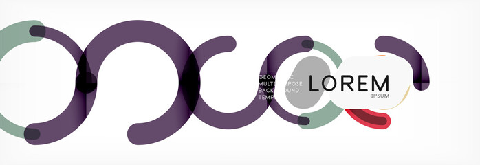 Line design circles abstract background