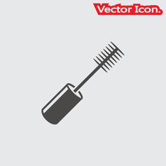 mascara brush icon isolated sign symbol and flat style for app, web and digital design. Vector illustration.