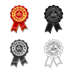 Isolated object of emblem and badge logo. Set of emblem and sticker stock symbol for web.