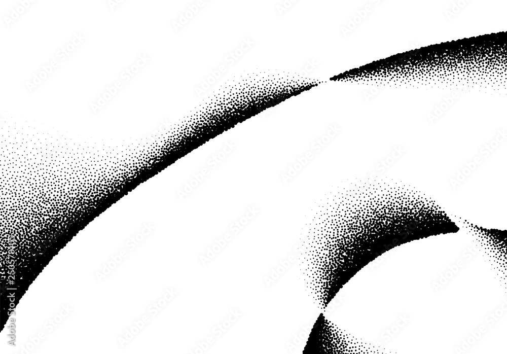 Poster Abstract background with wave of scattered dots