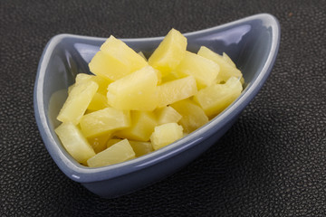 Marinated pineapple pieces