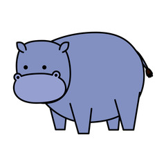 african hippo wild character